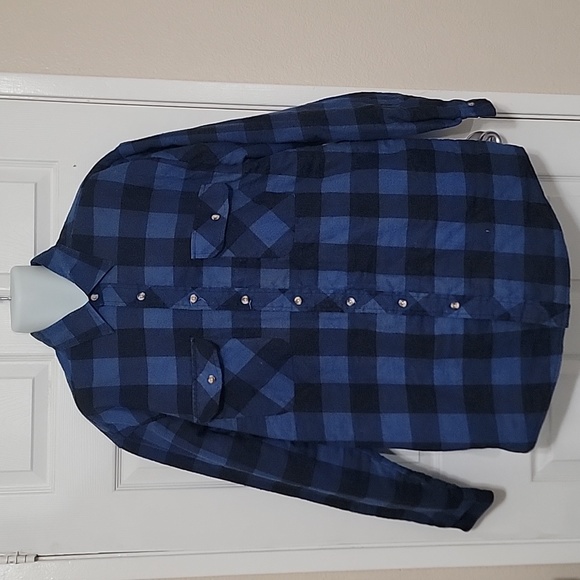 Vintage Northwest Blue Shirt Men's Lined Plaid Flannel Jacket Size XLT - Picture 1 of 5